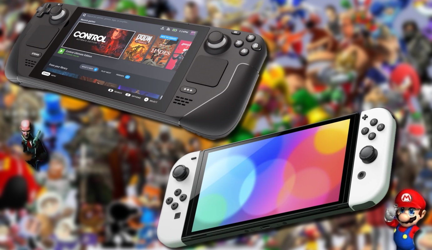 Steam Deck contro Nintendo Switch OLED Il PC da gioco Zen 2 di Valve è