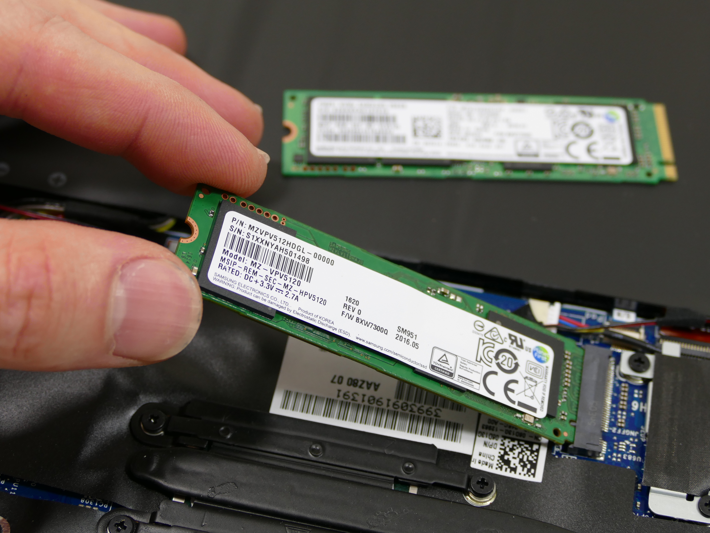 Howto guide PCIe SSD upgrade using the Dell XPS 13 (9350