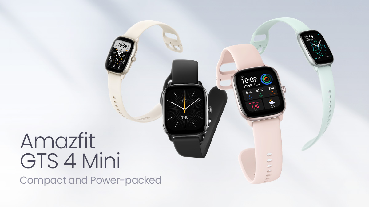 Amazfit GTS 4 Mini launches with various upgrades from GTS 2 Mini for