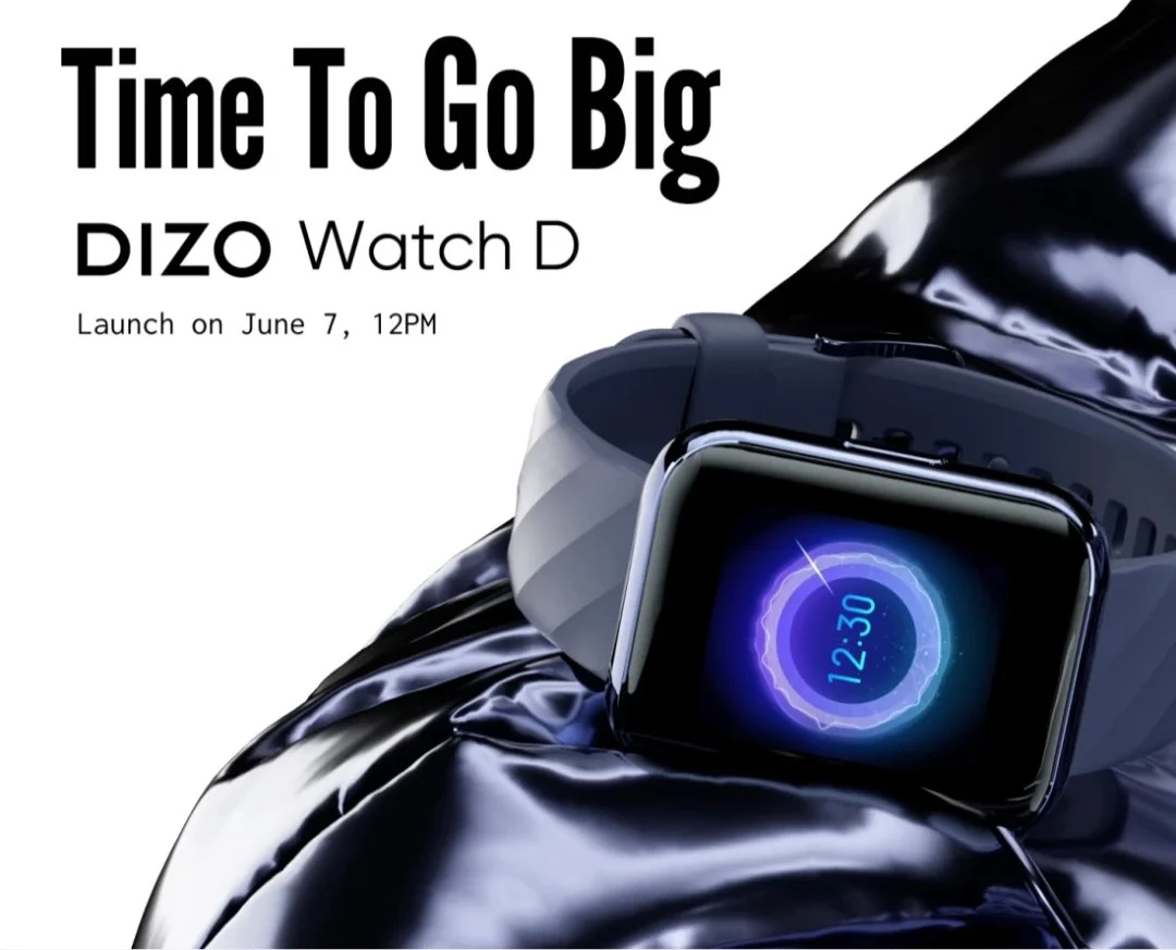 Realme DIZO Watch D to launch next week with a huge display
