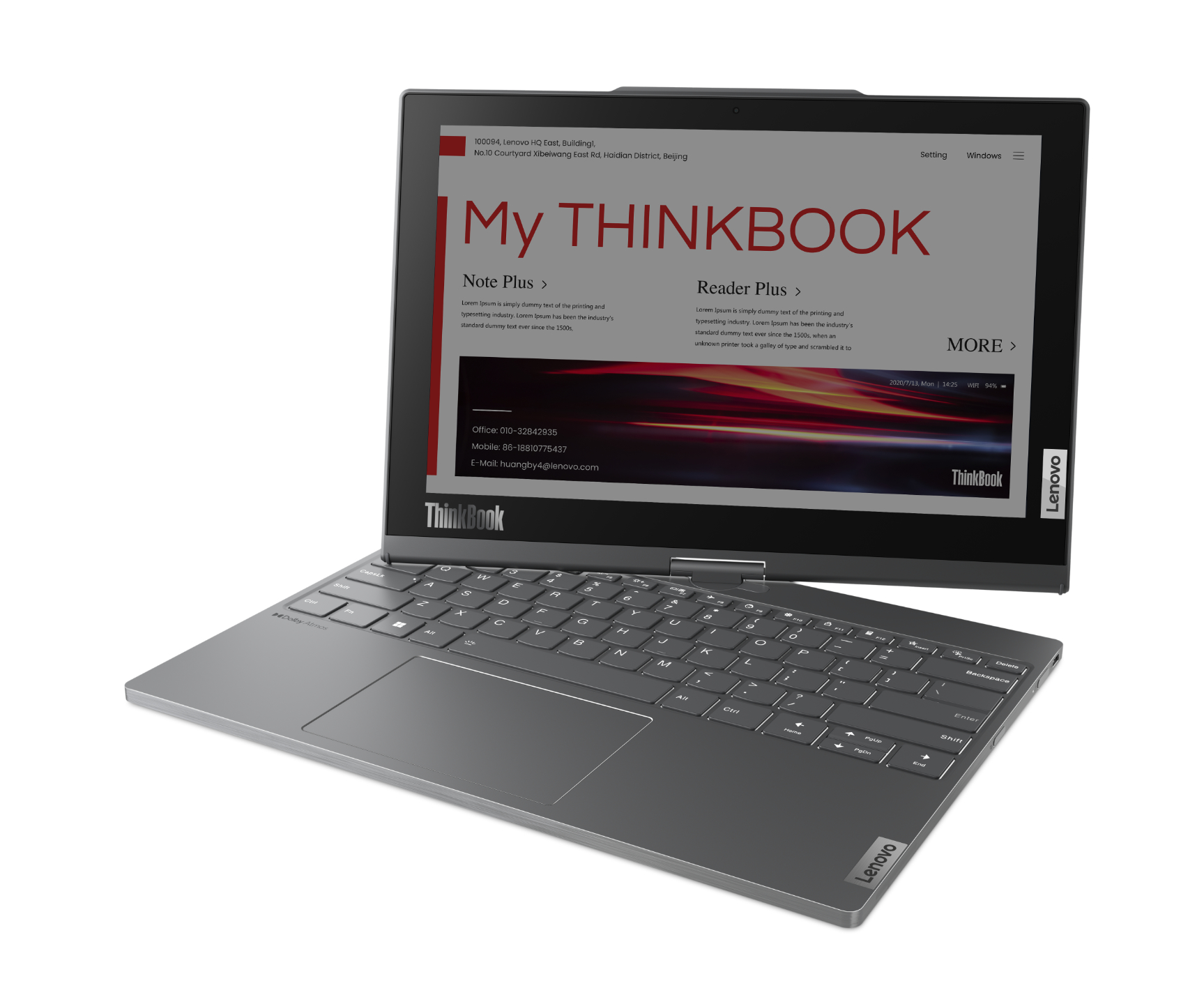 Lenovo ThinkBook Plus Twist Innovative convertible showcased with two