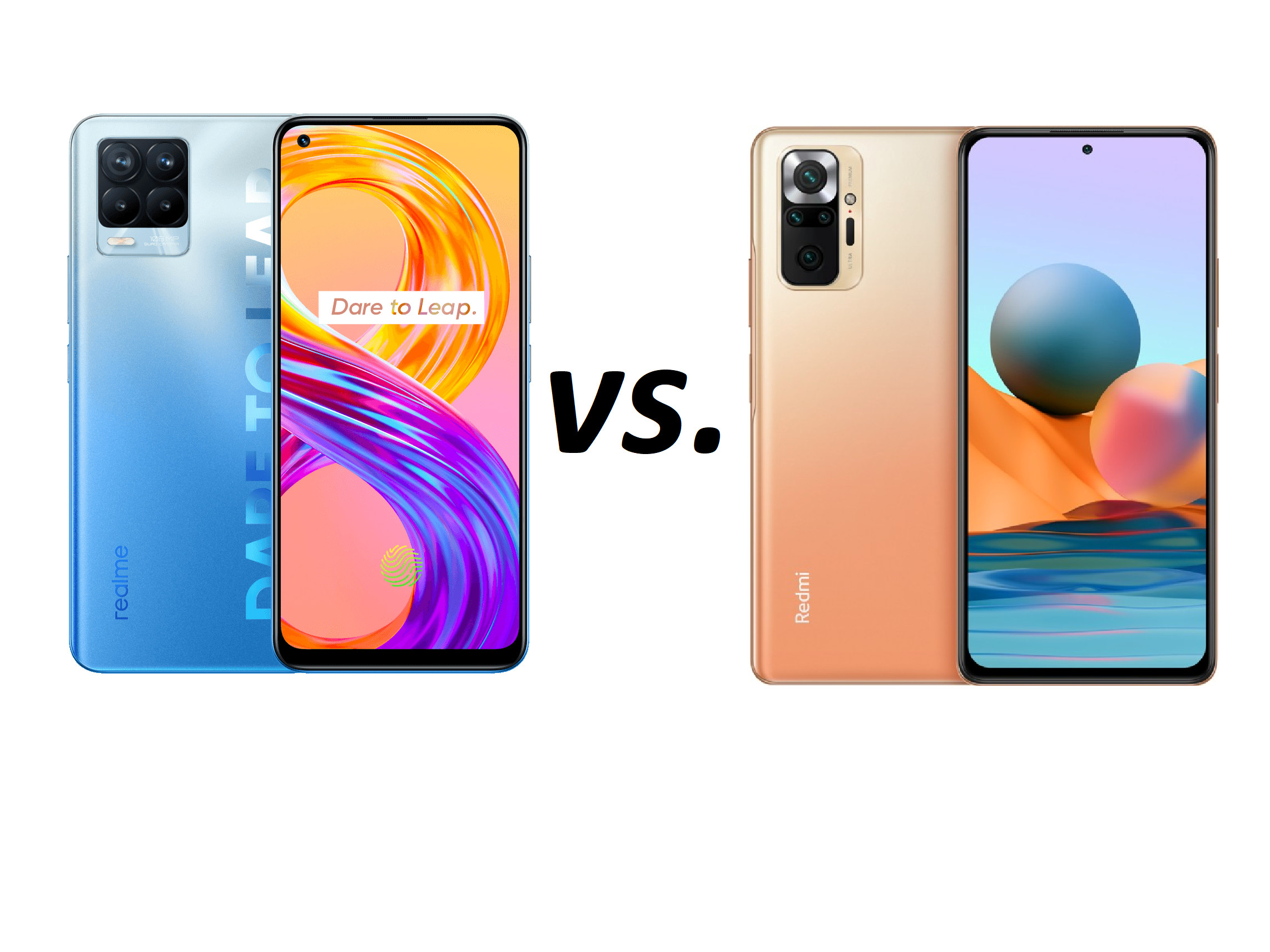 Camera comparison Redmi Note 10 Pro vs. realme 8 Pro smartphone mid