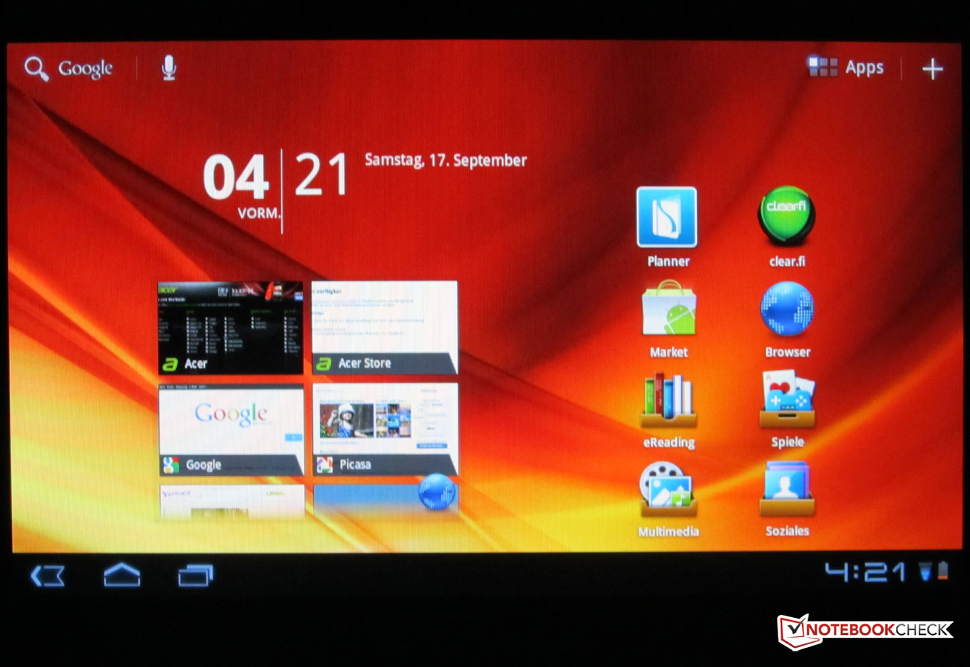 Review Acer Iconia Tab A100 Tab Reviews