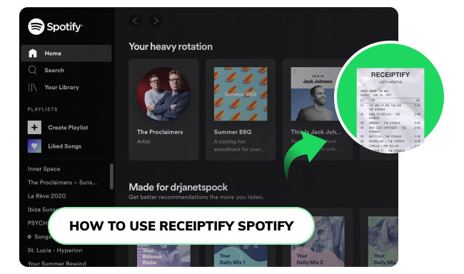 Spotify Receiptify - A List of Your Listening Habit | NoteBurner