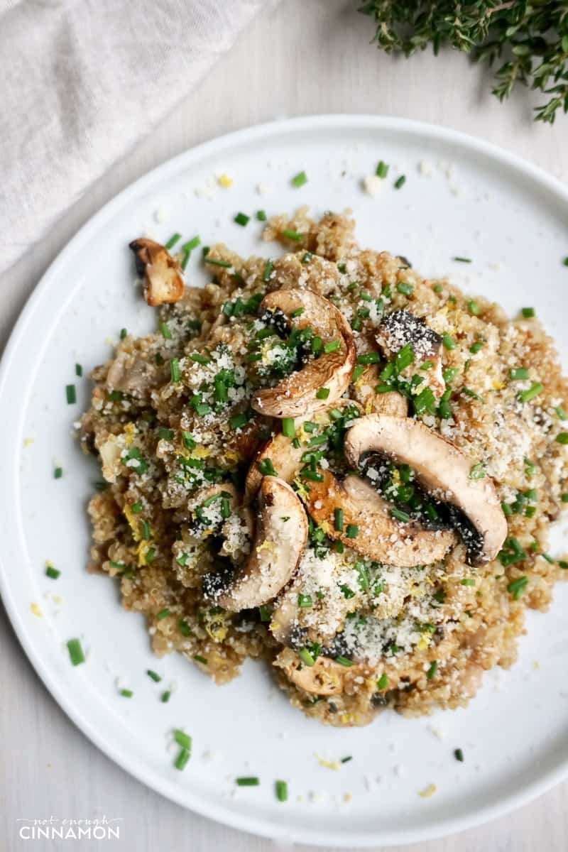 Mushroom Quinoa Risotto (Quinotto) Not Enough Cinnamon