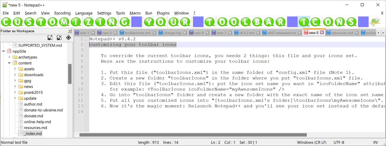 Notepad++ v8.4.2 release Notepad++