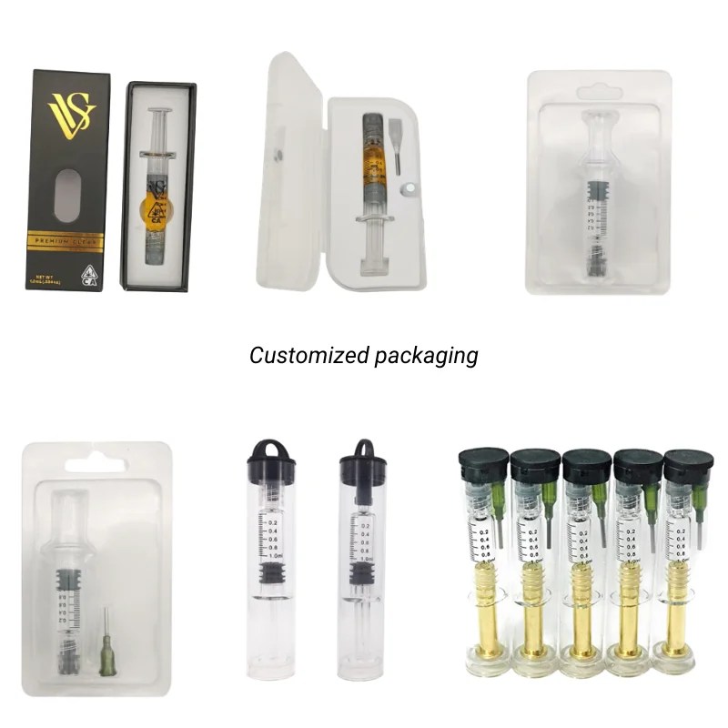 1ml Empty Glass Syringe for Various Cannabis Oil Packaging