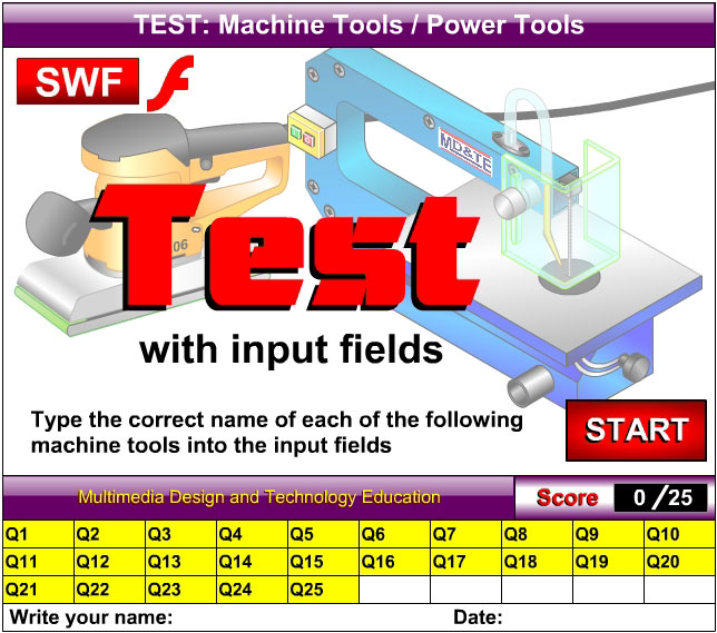 Machine tools test with answer sheet