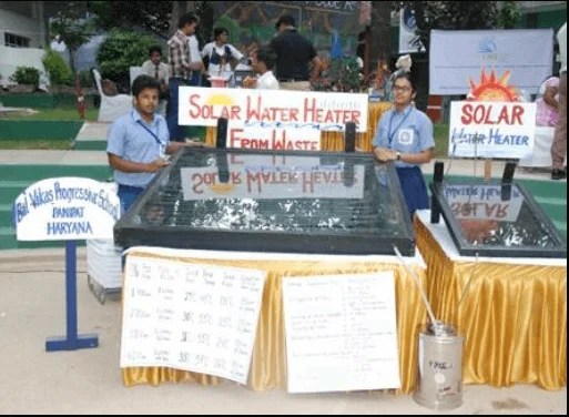 CBSE Science Fair Exhibition Project, “Solar Water Heater from Waste