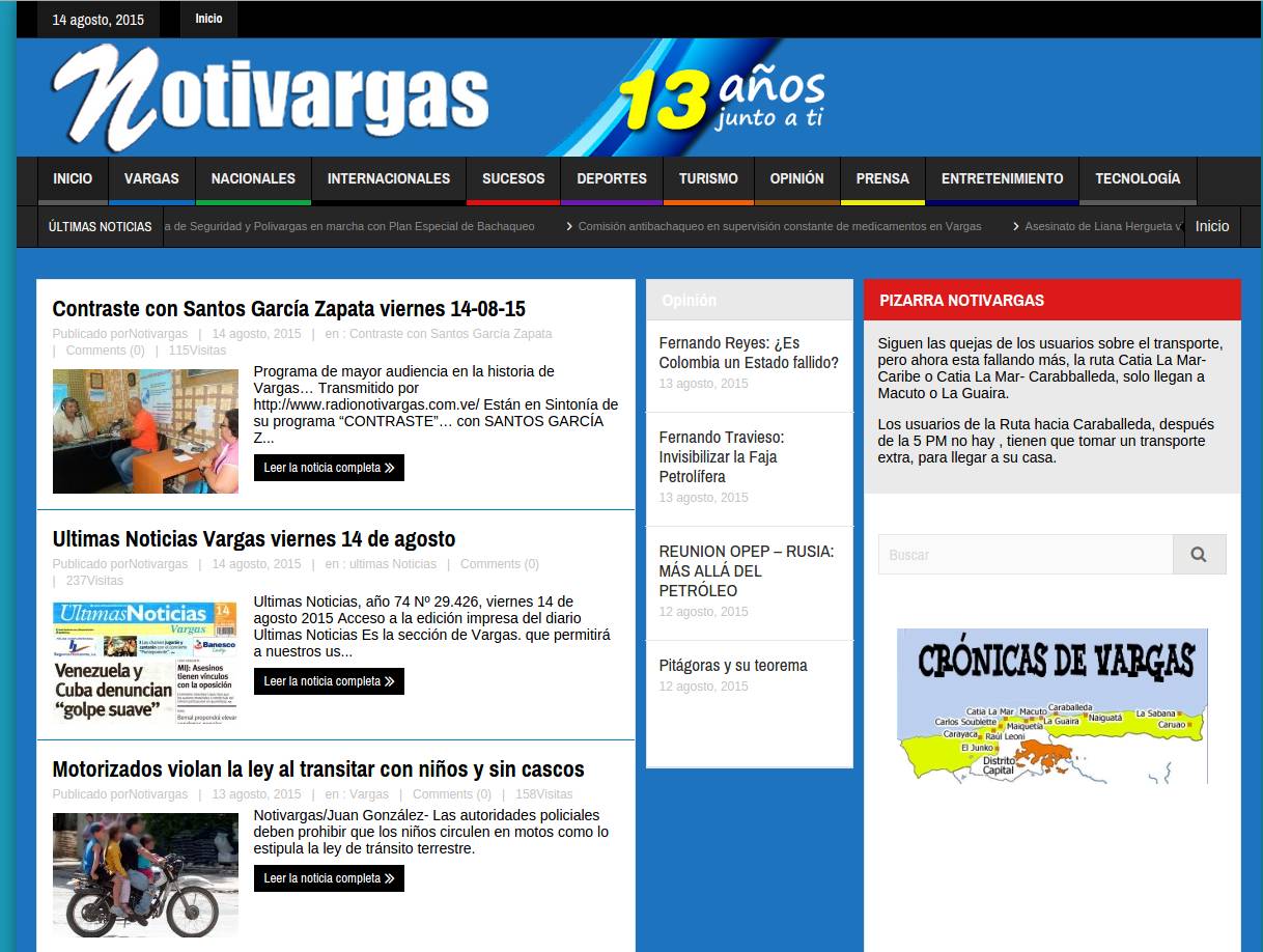 Clasificados de periódico del Estado Vargas Notilogía