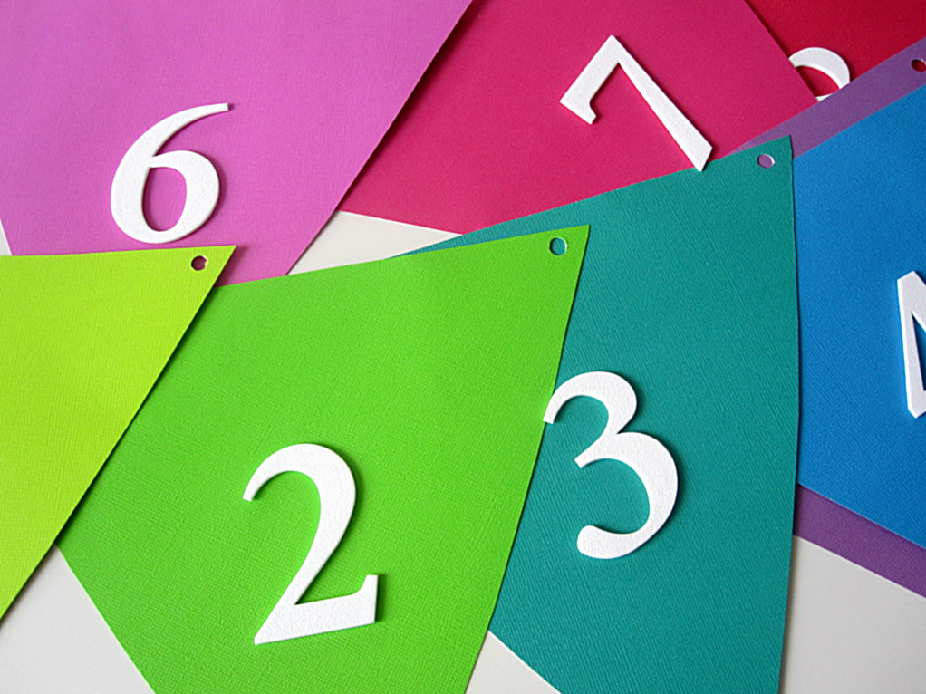 Easy DIY Number Banner No Time For Flash Cards