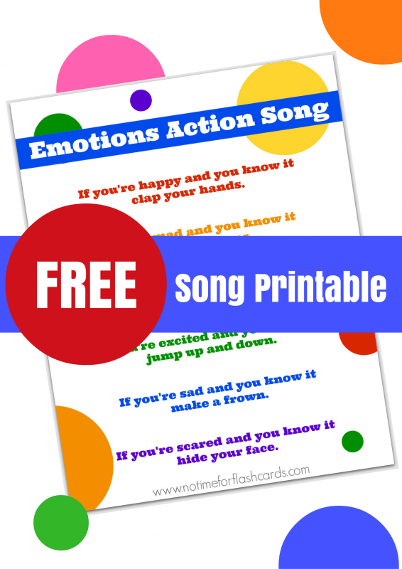 Emotions Song for Preschool with Free Lyrics Printable No Time For