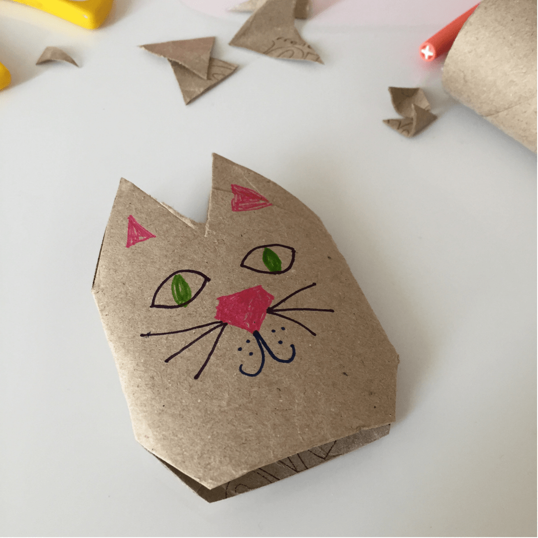 Paper Roll Cat Craft No Time For Flash Cards