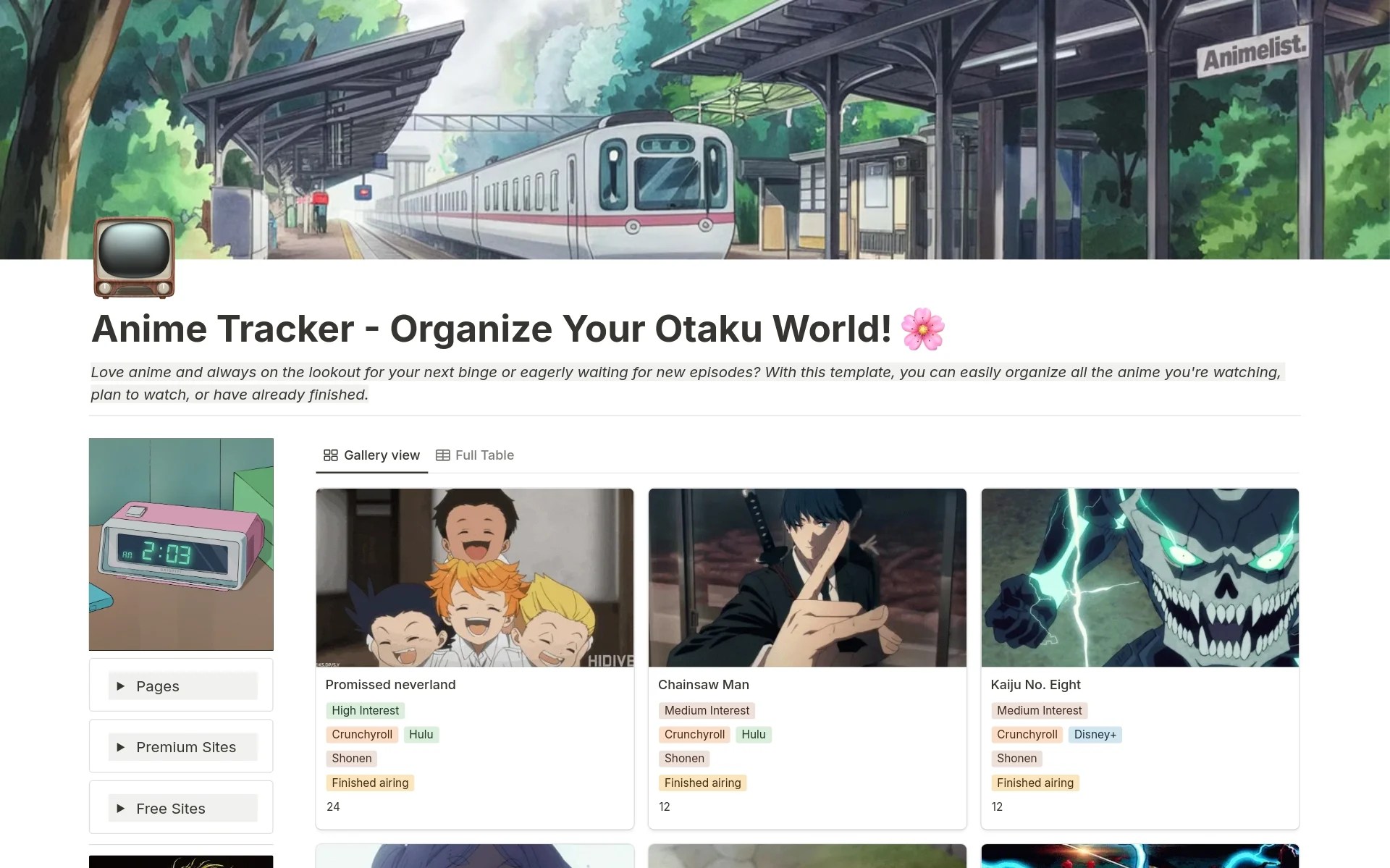 Anime Tracker Template By Riiptroop Notion Marketplace