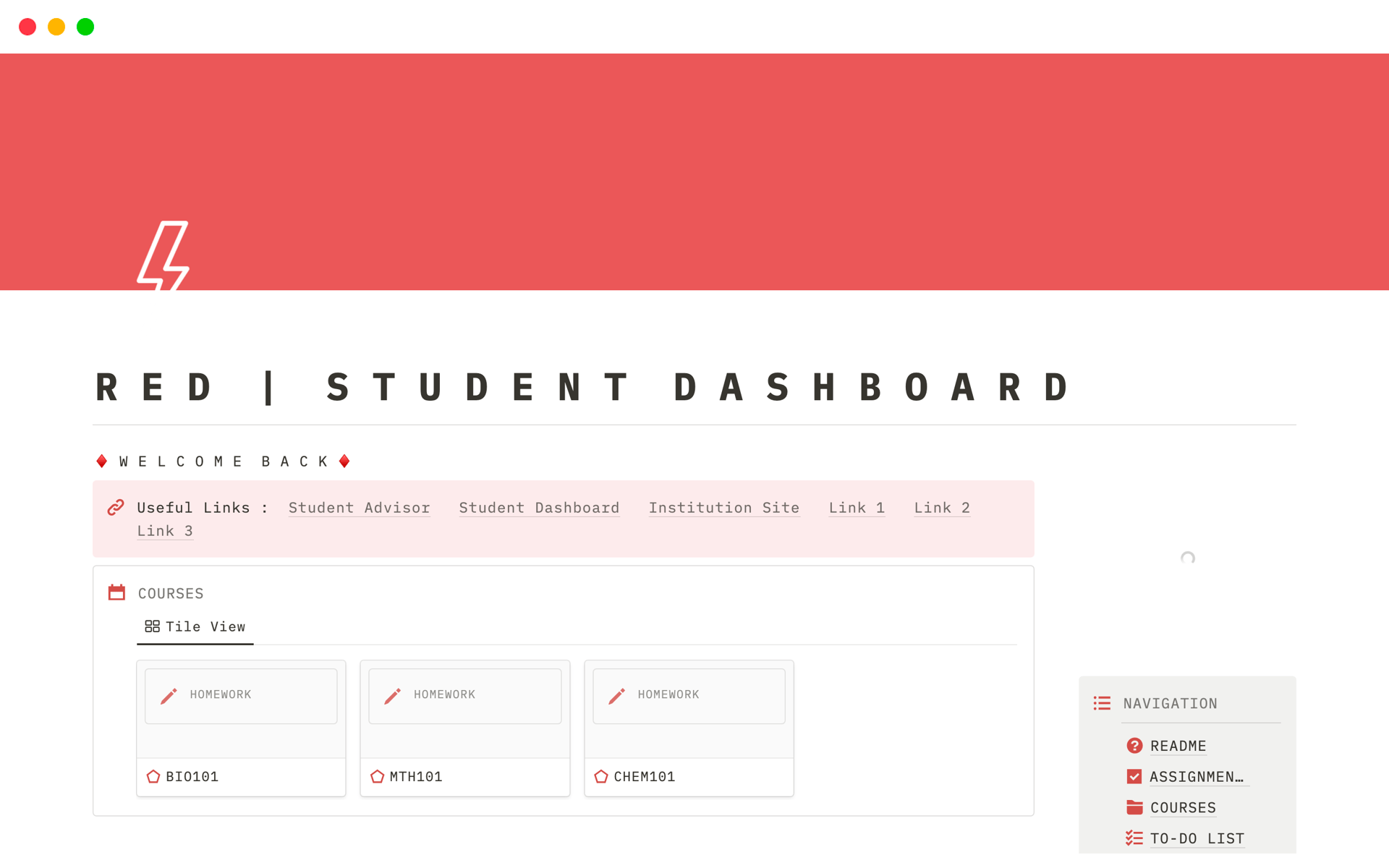 Student Dashboard Template Notion Marketplace(04)