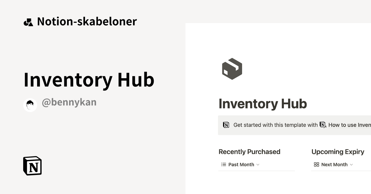 Inventory Hub Notion Template