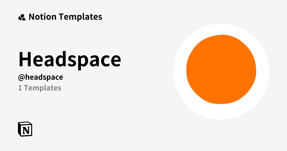 Headspace Notion Template Creator