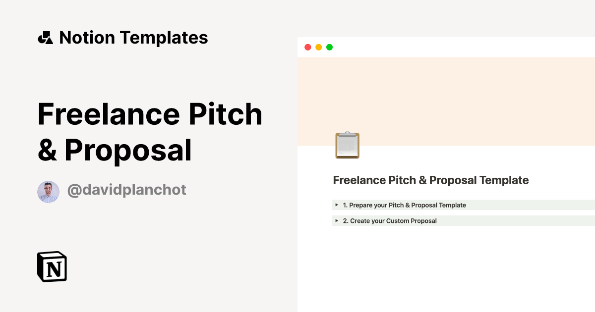 Freelance Pitch & Proposal Notion Template