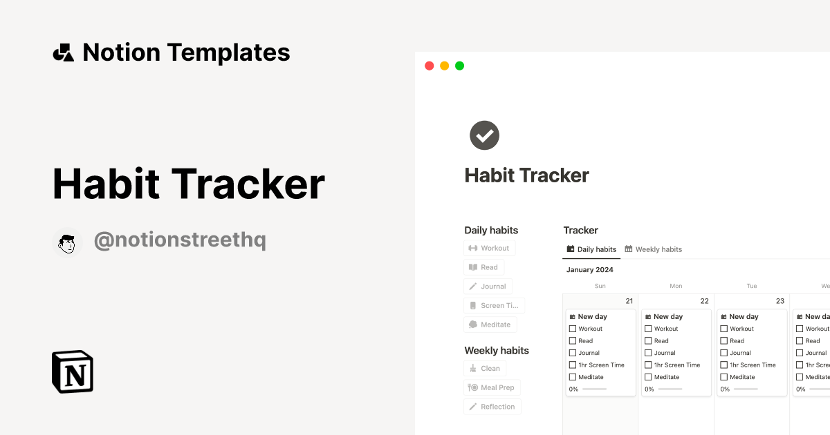 Habit Tracker Notion Template