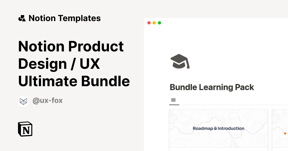 Notion Product Design / UX Ultimate Bundle | Notion Template