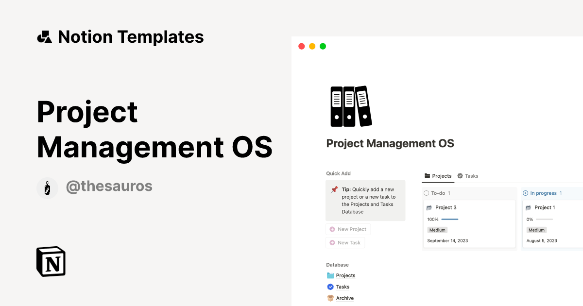 Project Management OS | Notion Template