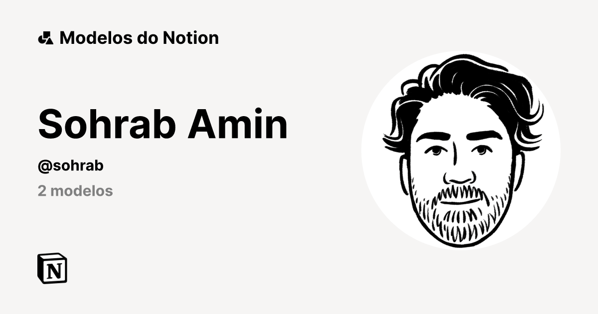 Galeria de modelos do Notion Sohrab Amin