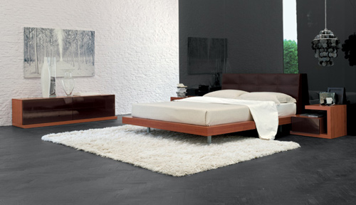 Moderna e rivoluzionaria camera da letto realizzata in legno pregiato di ciliegio, con stile e design innovativi e avveniristici: Camera Da Letto In Ciliegio Santa Lucia