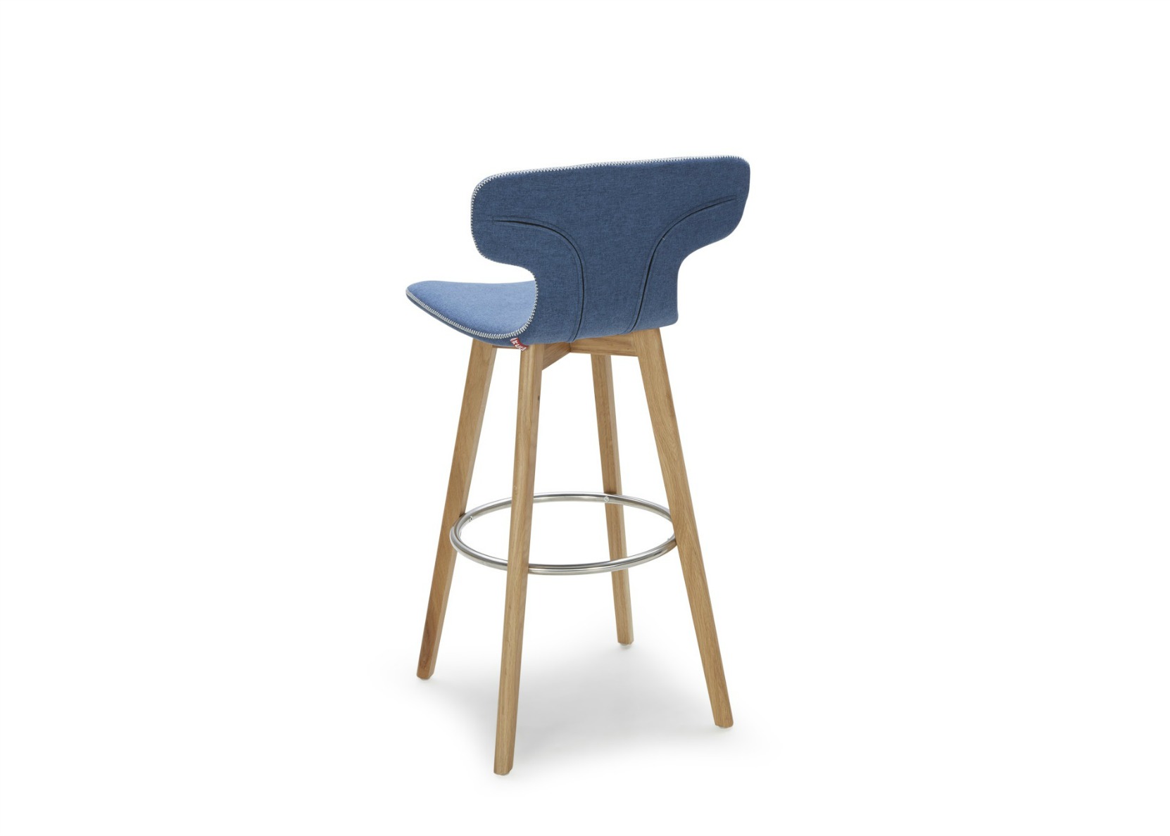 Tulip Bar Stool in Blue Fabric - Not Just Brown (1662 x 1188 Pixel)