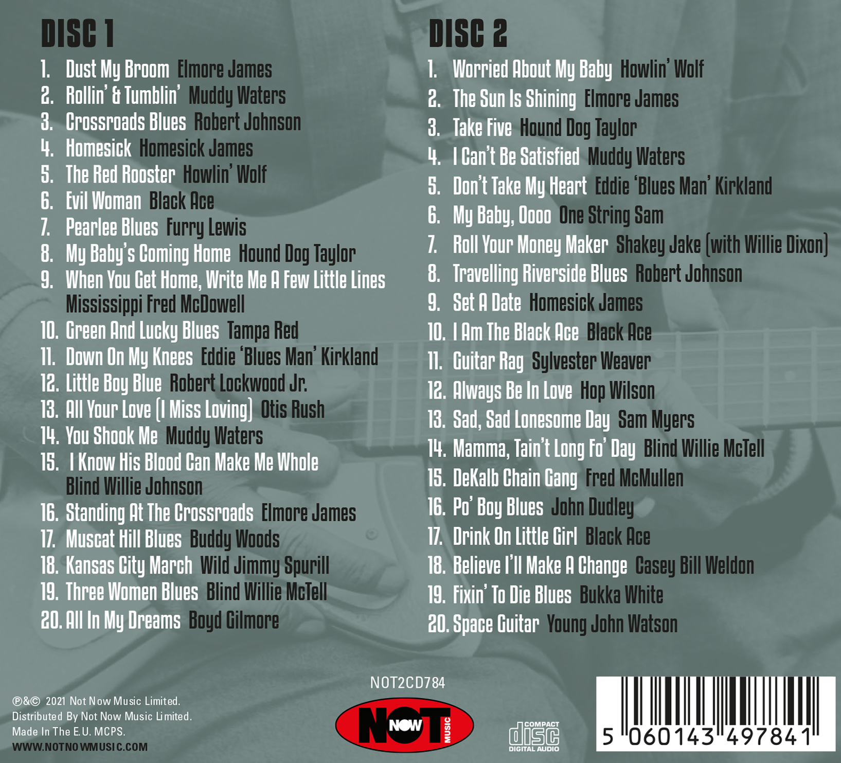 SLIDE GUITAR BLUES (2cd set) Not Now Music