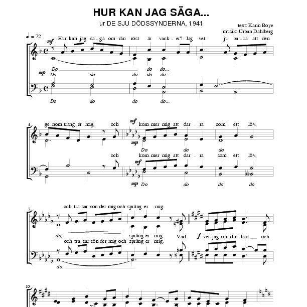 Hur kan jag säga... (SATB)