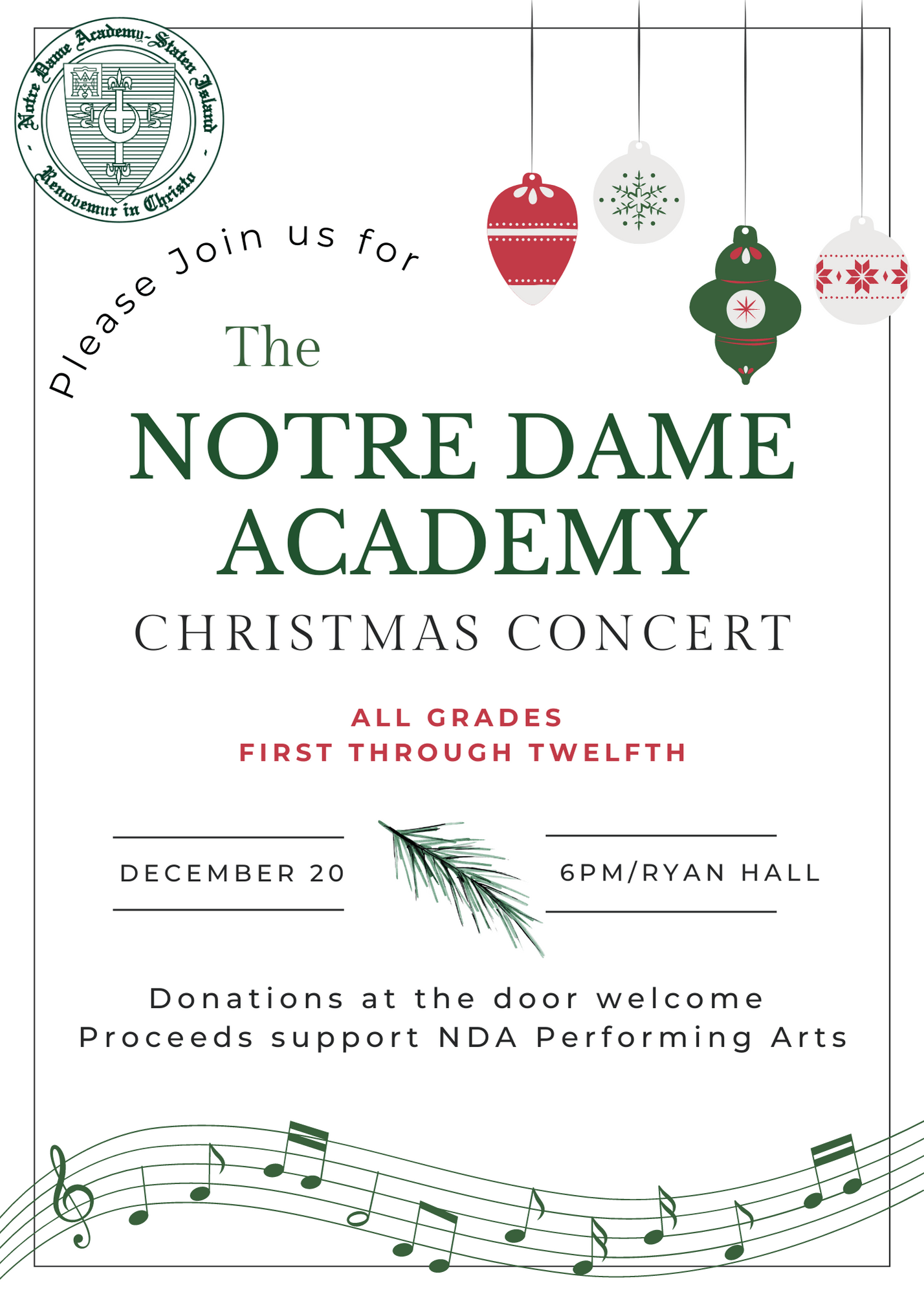Notre Dame Academy Christmas Concert 2022 Notre Dame Academy