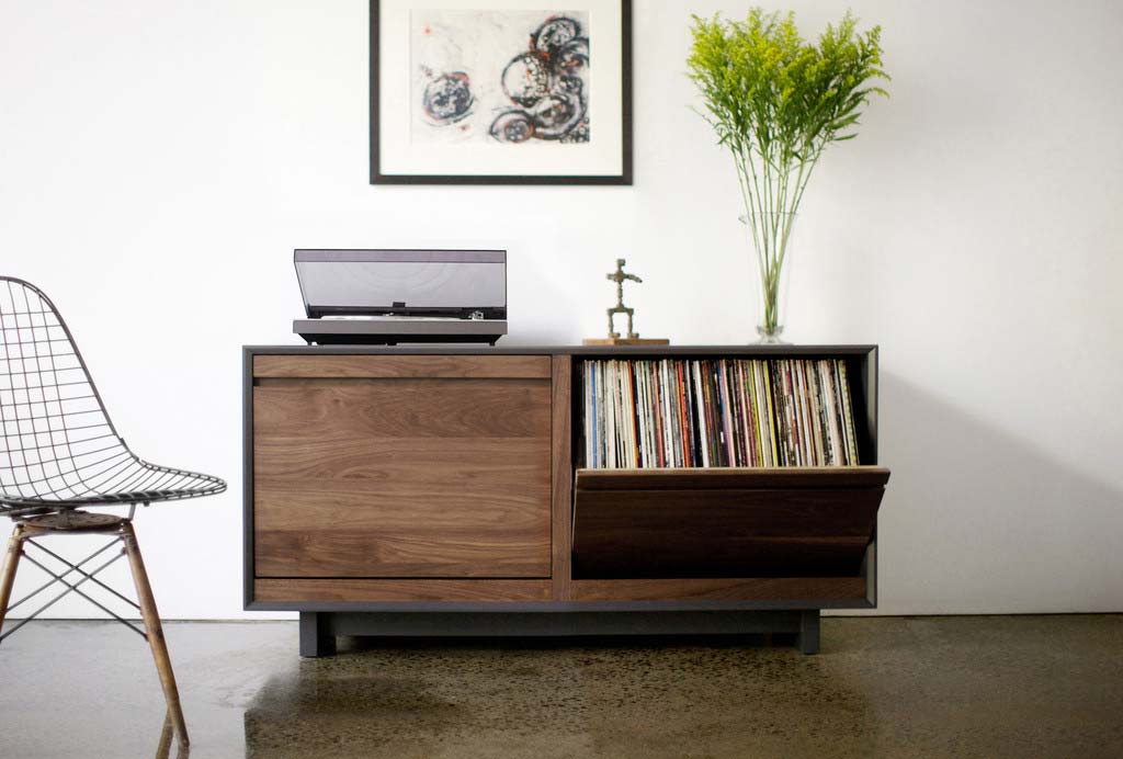 Meuble range vinyles noir Meuble range vinyles noir