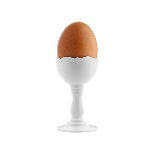 DRESSED Egg Cup by Alessi in White Porcelain 1 Piece NOVA68 Modern