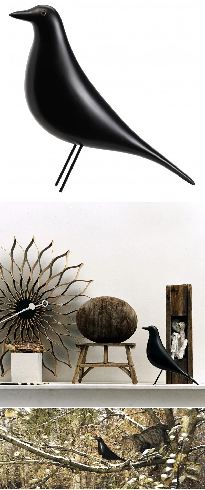 Charles and Ray Eames Original House Bird Black Vitra House Birds