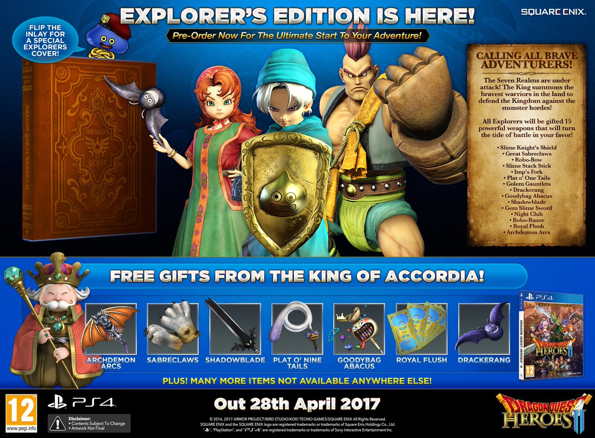 Dragon Quest Heroes II "Explorer's Edition" available for preorder