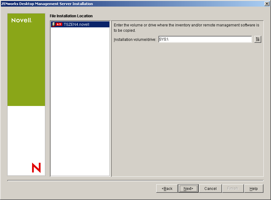 Novell Documentation ZENworks 6.5 Desktop Management Server