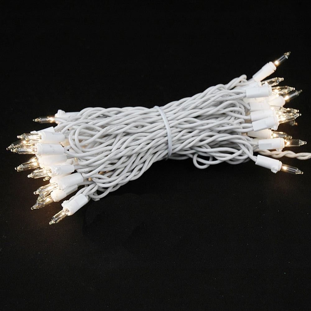 Random Twinkle Led Christmas Lights Random Twinkle Mini Lights on White Wire 50 Bulb Novelty Lights, Inc