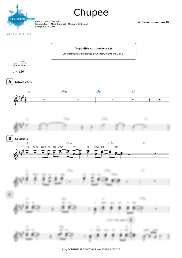 Piano sheet music Wings (Birdy) Noviscore sheets