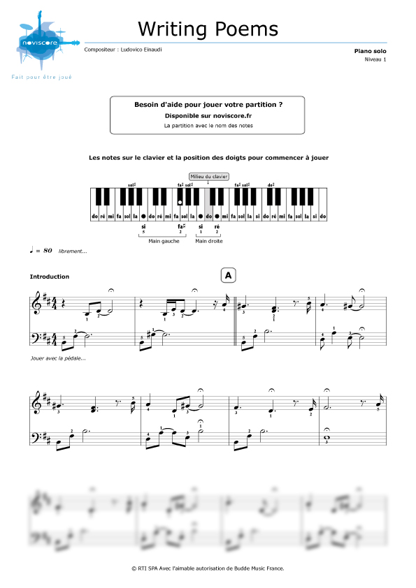 Partition piano intouchables ludovico einaudi