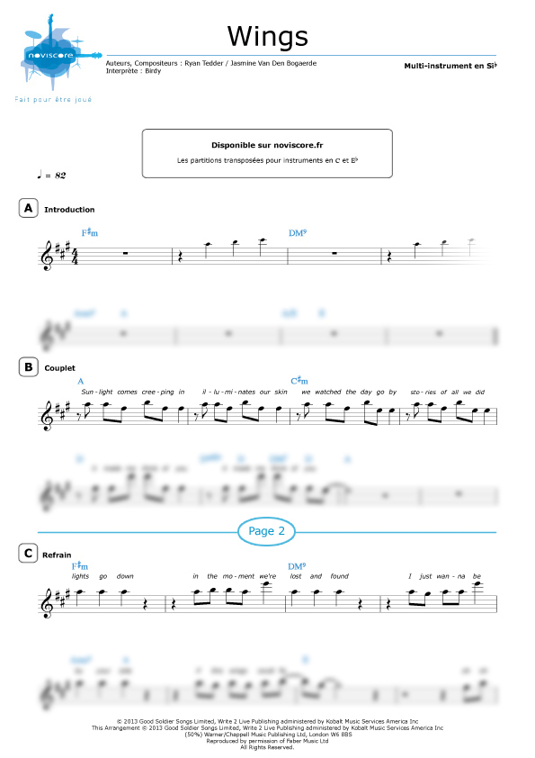 Partition Wings (Birdy) partition facile Noviscore