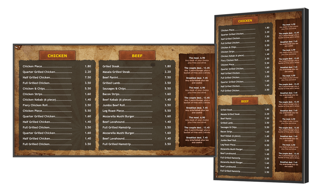 Digital Menu Boards for Fast Casual Restaurants