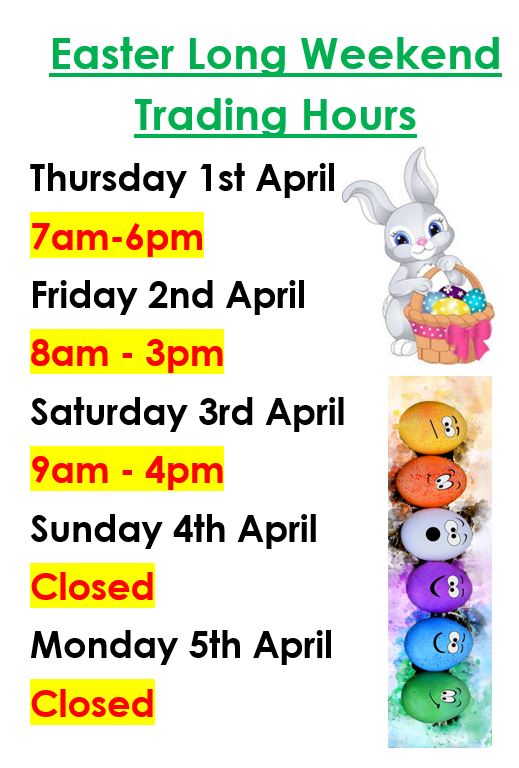 easter trading hours 2021 Nowra Fresh
