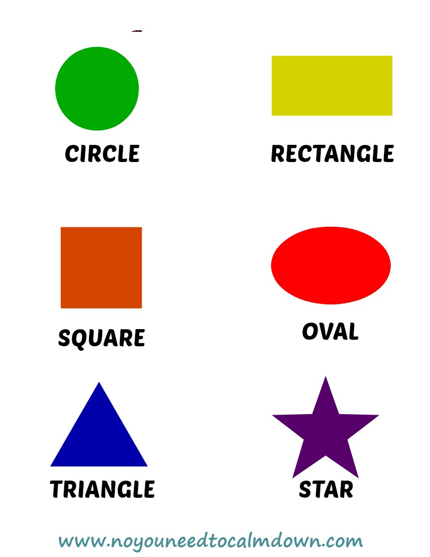 Shapes Free Printables | No, YOU Need To Calm Down!