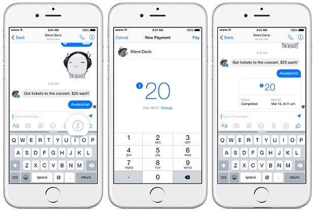 Facebook Messenger's new feature lets you send money to friends