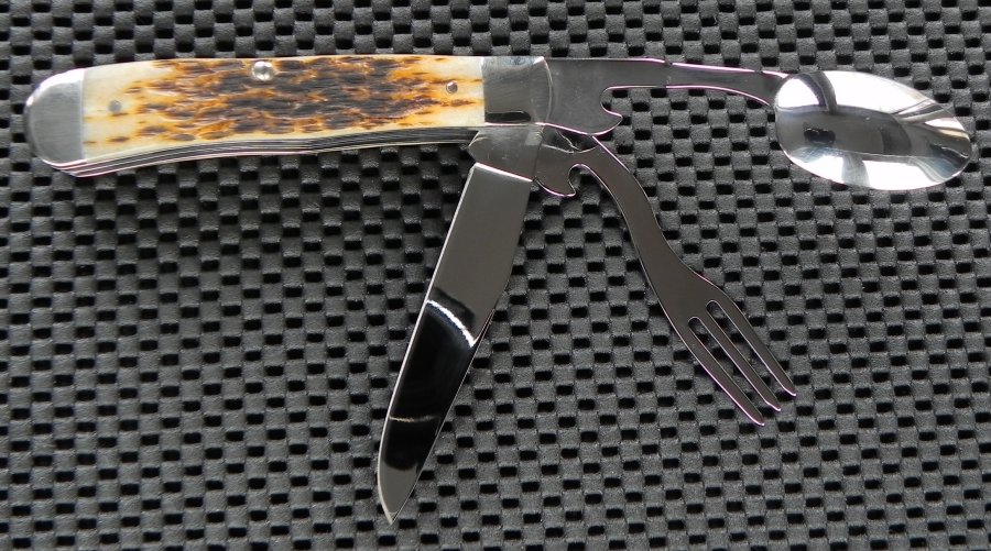 CA052 Case Hobo Amber Bone Case Cutlery Nože Nůž