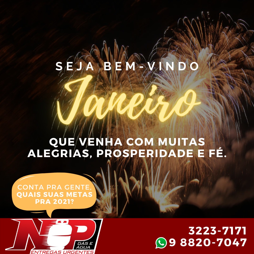 Seja Bem Vindo Janeiro! NP Gás e Água