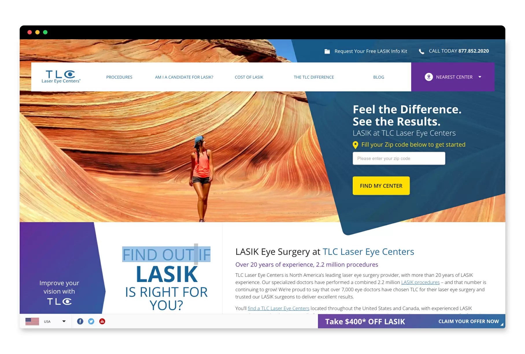 TLC Vision site Redesign & Redevelopment