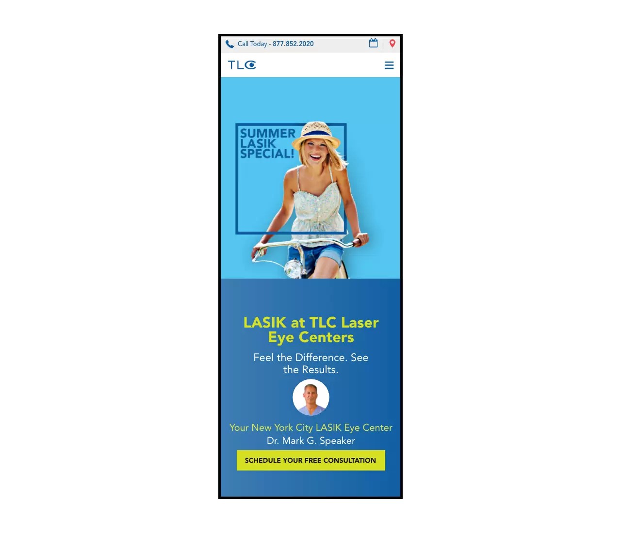 TLC Vision site Redesign & Redevelopment