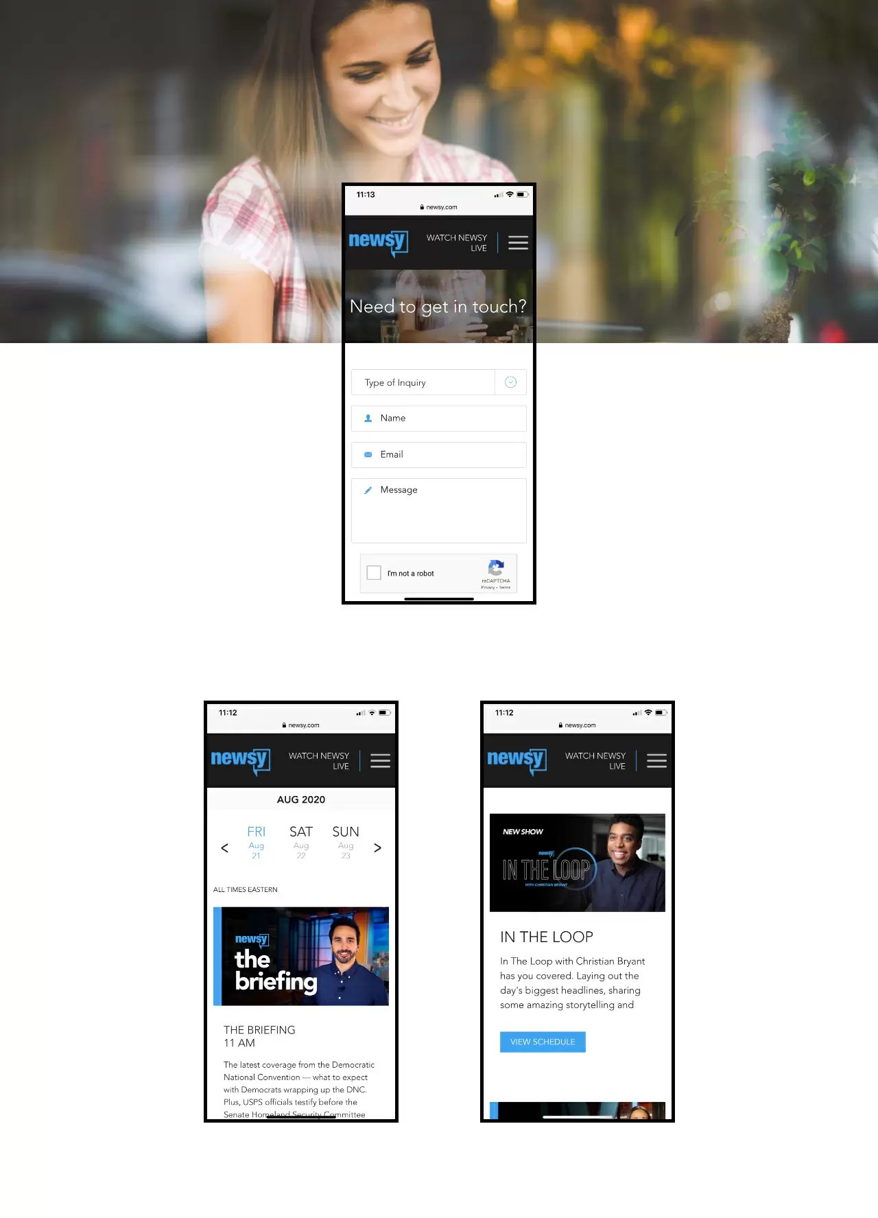 Newsy Mobile Website