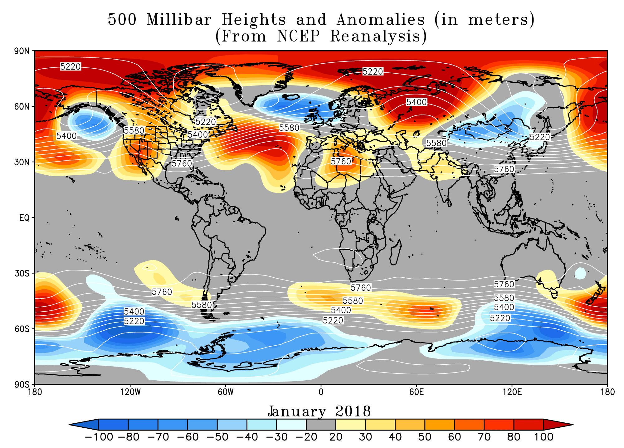 World Temperatures In January Map The Blob (U.S. National Park Service)